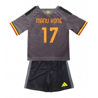 Camiseta AS Roma Manu Kone #17 Tercera Equipación Replica 2026-27 para niños mangas cortas (+ Pantalones cortos)
